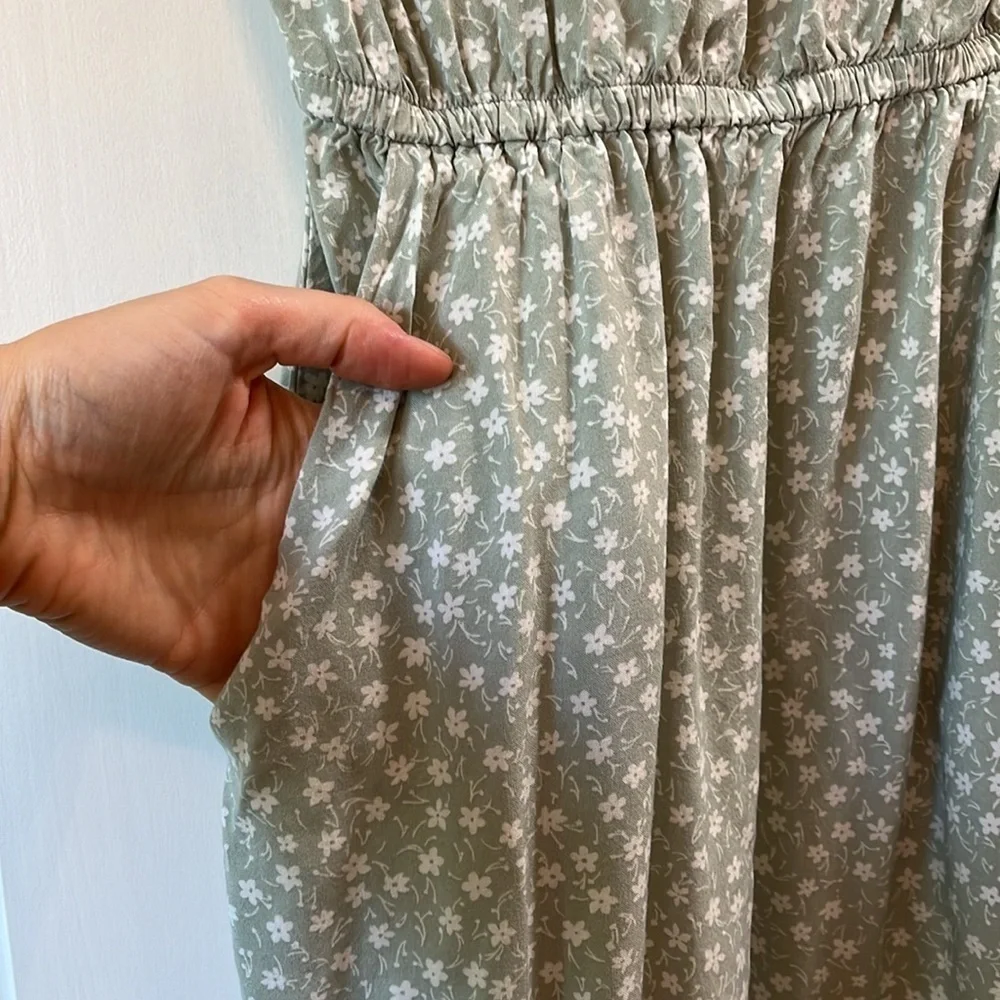 Hippie Rose Ditzy Floral Sage Mini Dress - Size XS